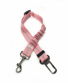 Reliable safety line with a security mechanism for dogs and cats Stretchable Light Pink - IHavePaws