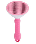Self-cleaning pet hair remover brush: grooming tool for dogs and cats - dematting comb Pink - IHavePaws