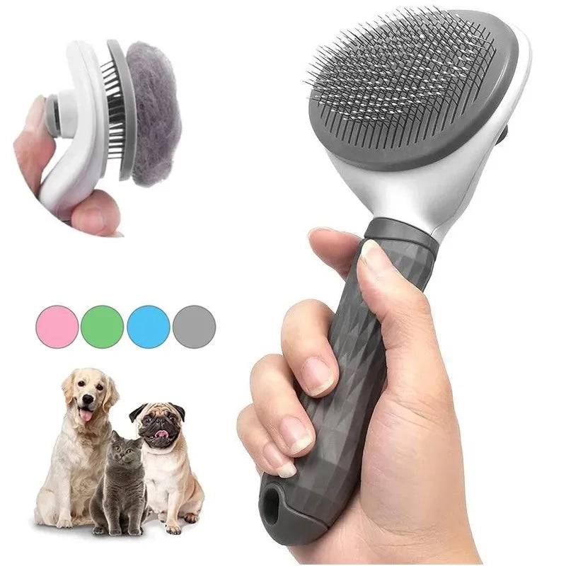 Self-cleaning pet hair remover brush: grooming tool for dogs and cats - dematting comb - IHavePaws