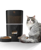 Ultimate Remote Pet Feeder with Camera & App Control for Cats and Dogs Black double bowl - IHavePaws