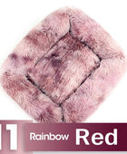 CozyHaven Square Cat's House Bed Rainbow Red / S 43x35x20cm - IHavePaws