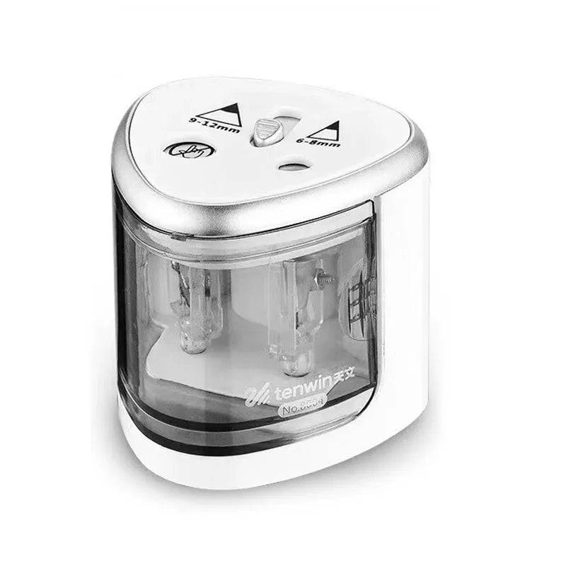 Two-hole Electric Pencil Sharpener White - IHavePaws