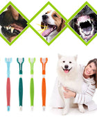 Three Sided Dog Toothbrush Three-Head Multi-angle - IHavePaws