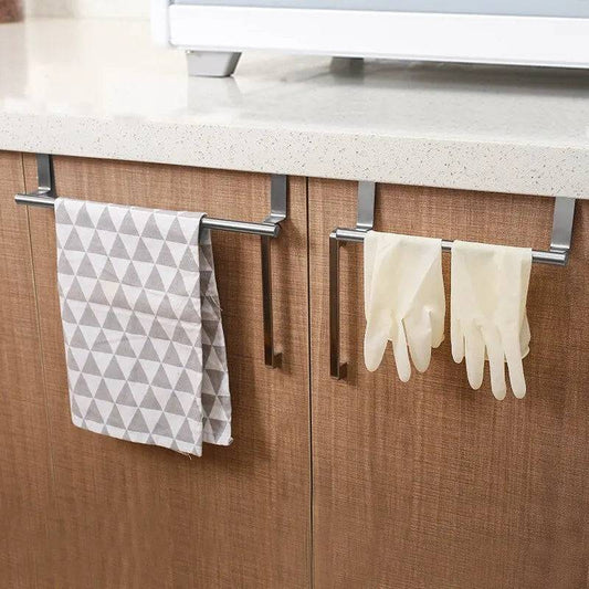 Towel Rack Over Door Towel Bar Hanging Holder Stainless Steel - IHavePaws