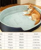 Sherpa Fleece Pet Bed Blue without mat / S - IHavePaws
