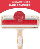 Ultimate Pet Hair Remover: 2-in-1 Roller & Brush for Effortless Cleaning on Furniture, Clothes, and More Red - IHavePaws