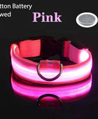 USB Charging LED Dog Collar Dog Safety Night Light Flashing Necklace Fluorescent Pink Battery / XS NECK 28-38 CM - IHavePaws