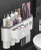 Wall-mounted Toothbrush Holder With 2 Toothpaste Dispenser - IHavePaws