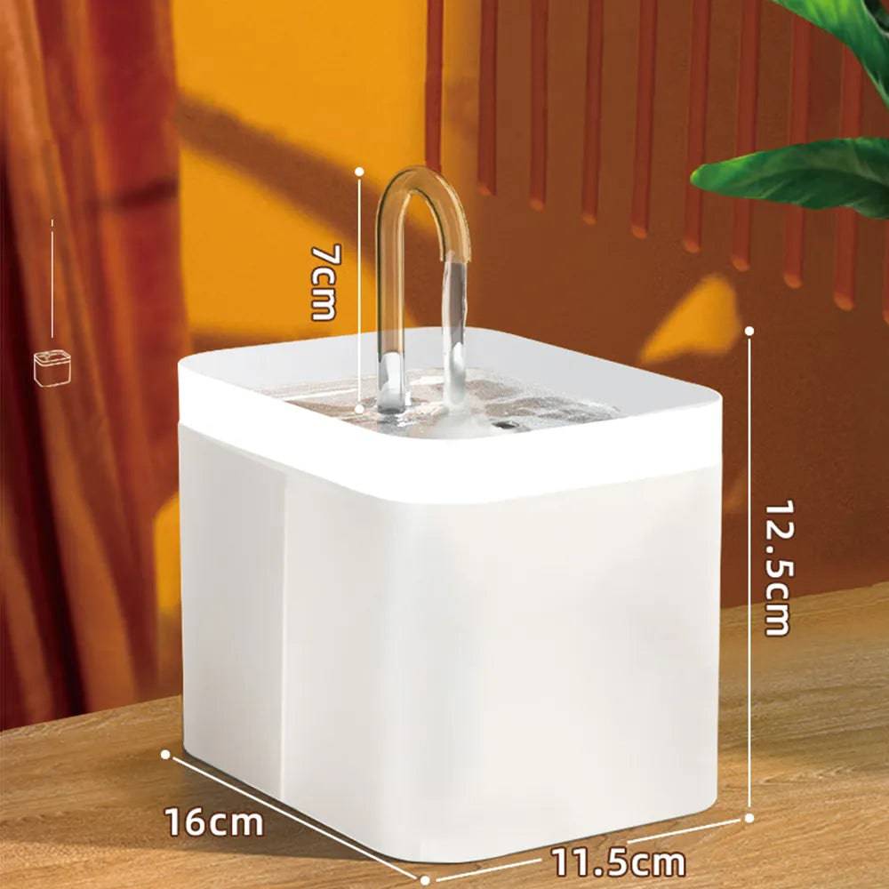 Ultra-Quiet 1.5L Water Fountain for cats and dogs White / USB Plug - IHavePaws