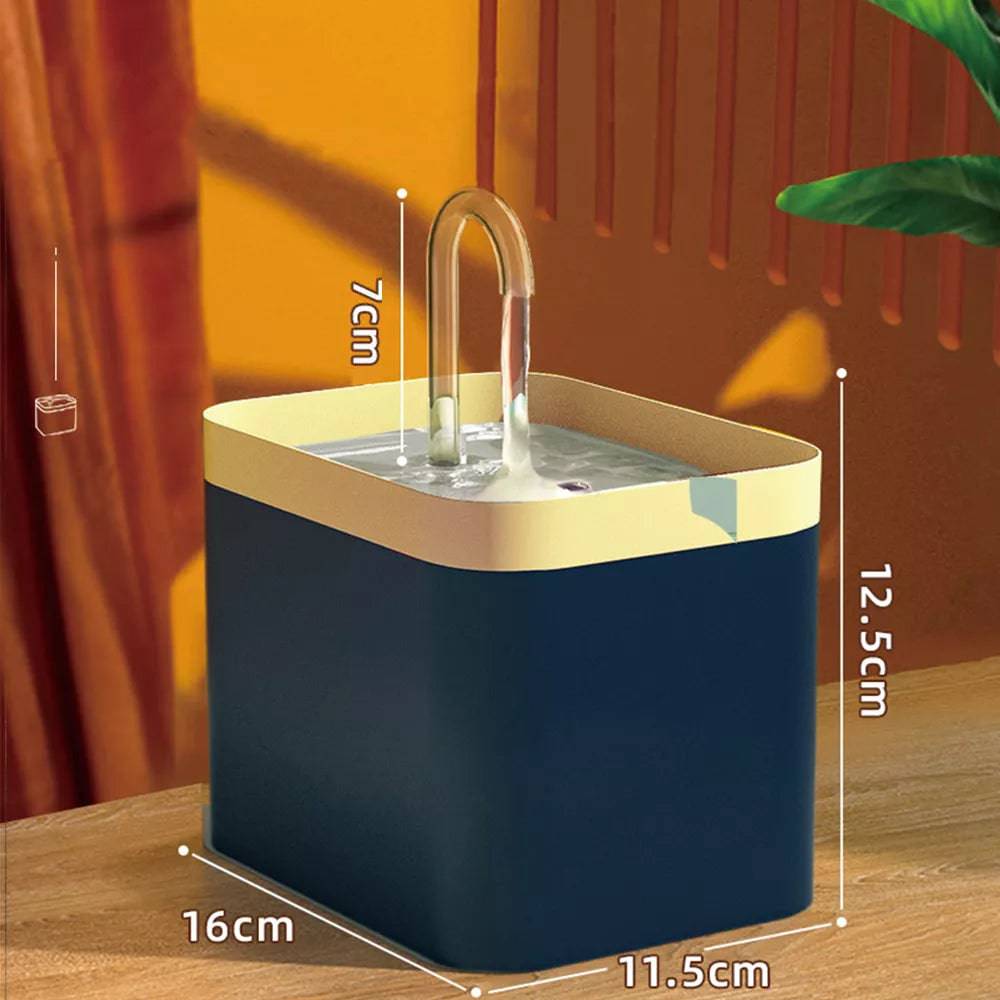 Ultra-Quiet 1.5L Water Fountain for cats and dogs Navy blue / USB Plug - IHavePaws