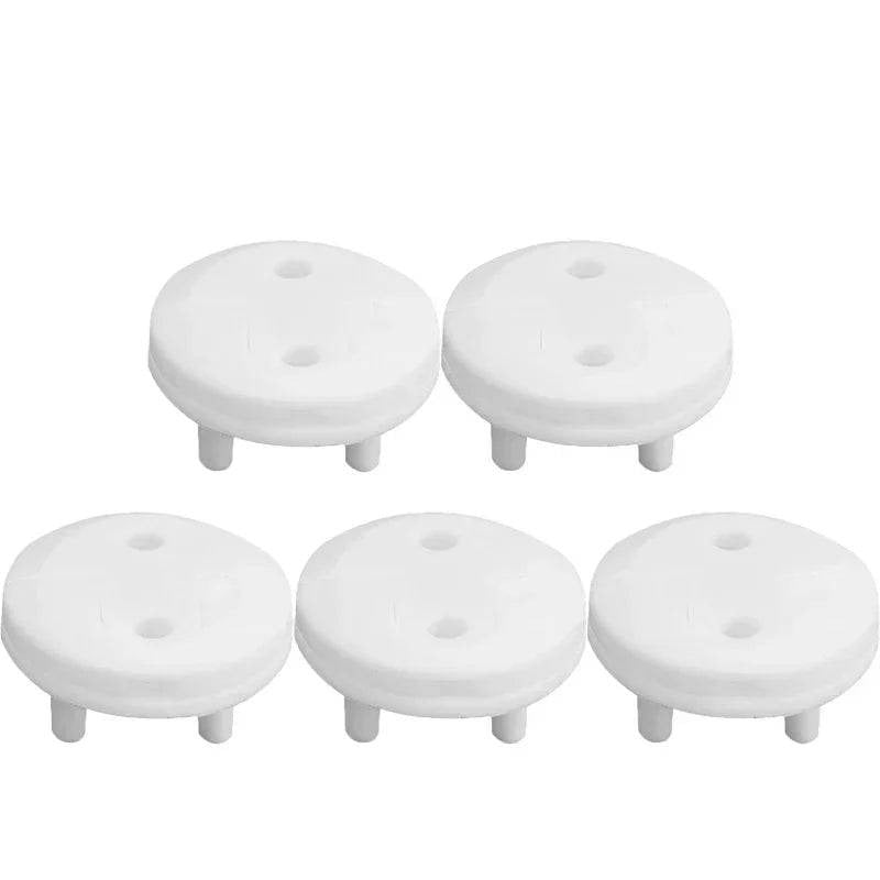 White Electrical Safety Socket Protective Cover 5pcs - IHavePaws