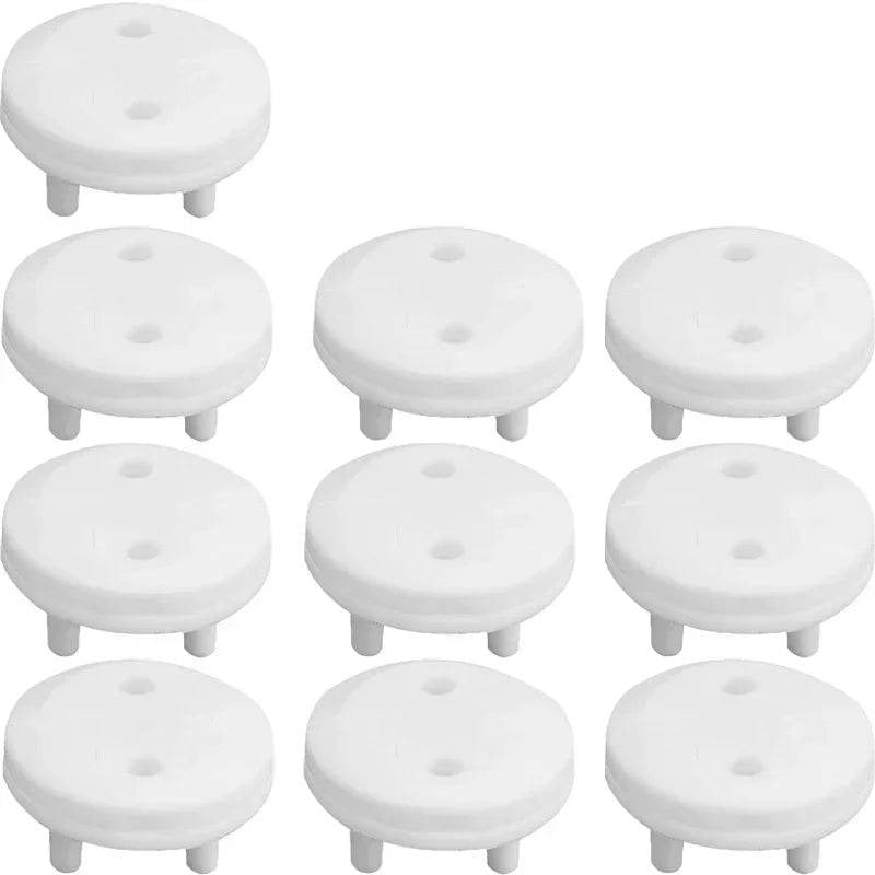 White Electrical Safety Socket Protective Cover 10pcs - IHavePaws